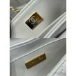 Borsa Chanel 25P piccola con patta e manico superiore AS5355 Bianca