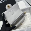 Borsa Chanel 25P piccola con patta e manico superiore AS5355 Bianca