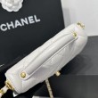 Borsa Chanel 25P piccola con patta e manico superiore AS5355 Bianca