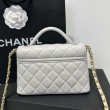 Borsa Chanel 25P piccola con patta e manico superiore AS5355 Bianca