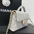Borsa Chanel 25P piccola con patta e manico superiore AS5355 Bianca
