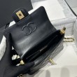 Borsa Chanel 25P piccola con patta e manico superiore AS5355 Nera
