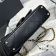 Borsa Chanel 25P piccola con patta e manico superiore AS5355 Nera