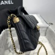 Borsa Chanel 25P piccola con patta e manico superiore AS5355 Nera