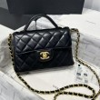 Borsa Chanel 25P piccola con patta e manico superiore AS5355 Nera