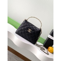 Borsa Replica 1:1 Chanel 25S Edizione Limitata Vanity Case con Manico Superiore AP4591 Nero