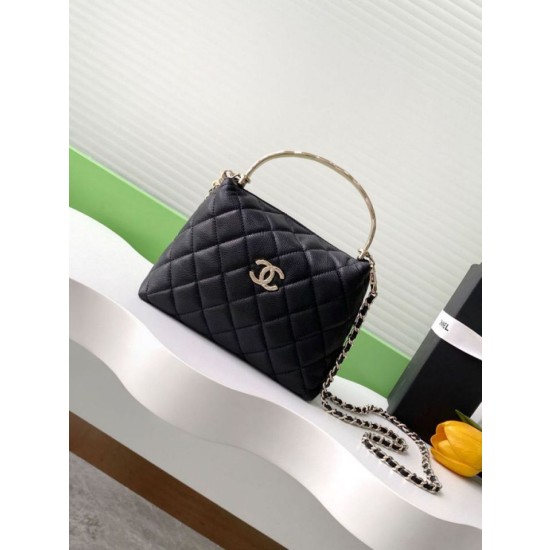 Borsa Replica 1:1 Chanel 25S Edizione Limitata Vanity Case con Manico Superiore AP4591 Nero