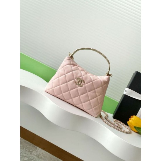Borse Replica Alta Qualità Chanel 25S Edizione Limitata Vanity Case con Manico Superiore AP4591 Rosa