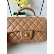 Borse Replica Chanel 25SS Mini Flap Vintage con Manico Superiore AS2431 Albicocca
