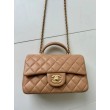 Borse Replica Chanel 25SS Mini Flap Vintage con Manico Superiore AS2431 Albicocca