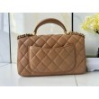 Borse Replica Chanel 25SS Mini Flap Vintage con Manico Superiore AS2431 Albicocca