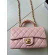 Borsa Chanel 25SS Mini Flap Vintage con Manico Superiore AS2431 Rosa