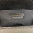 Borse Replica Chanel Boy Flap Chevron A67086 Pelle di vitello granata hardware oro nera