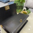 Borsa Chanel Boy Flap Classic A67086 Pelle di vitello granata hardware bronzo nera