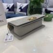 Borsa Replica 1:1 Chanel Boy Flap Classic A67086 Pelle di vitello granata hardware oro grigio