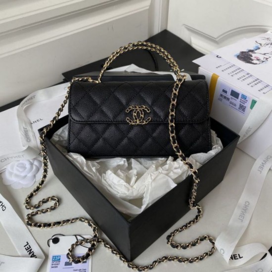 Borsa Chanel Kelly Dark Horse con Manico Lungo AP3238 Nero