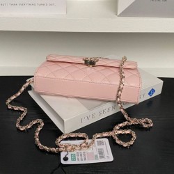 Borse Firmate Replica Chanel Kelly Dark Horse con manico lungo AP3238 Rosa