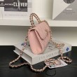 Borse Firmate Replica Chanel Kelly Dark Horse con manico lungo AP3238 Rosa