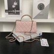 Borse Firmate Replica Chanel Kelly Dark Horse con manico lungo AP3238 Rosa