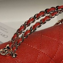 Borsa Chanel Kelly Dark Horse con manico lungo AP3238 Rosso