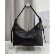 Imitazioni borse griffate Dior Voyage Flat Half Moon Macrocannage Piccola/Grande Nera