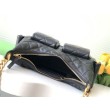 Borsa hobo Chanel 25C grande/maxi metallizzata AS5339 AS5302 Nero