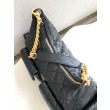 Borsa hobo Chanel 25C grande/maxi metallizzata AS5339 AS5302 Nero