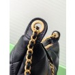 Borsa hobo Chanel 25S AS5528 Metallo dorato Nero