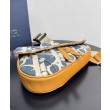 Borsa Saddle Dior Dior Oblique denim jacquard Blu