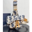Borsa Saddle Dior Dior Oblique denim jacquard Blu