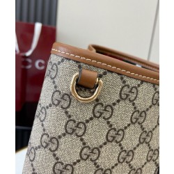 Borsa tote oversize Gucci GG Emblem Series 815212 Caffè