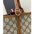 Borsa tote oversize Gucci GG Emblem Series 815212 Caffè