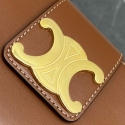 Replica Borsa a tracolla Celine Ava Triomphe Half Moon Caffè Imitazioni Replica qualità specchio Borsa a tracolla Celine Ava Triomphe Half Moon Caffè