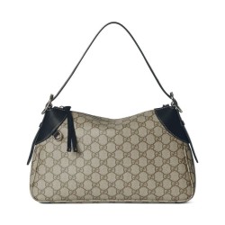 Borse Firmate Replica a tracolla media Gucci serie GG Emblem 815216 Nera