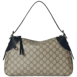 Replica qualità specchio Borse Firmate  a tracolla media Gucci serie GG Emblem 815216 Nera