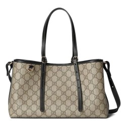 Replica qualità specchio Borsa tote piccola Gucci GG Emblem 815214 Nero