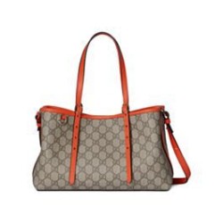 Replica qualità specchio Gucci Borsa tote piccola GG Emblem 815214 Arancione