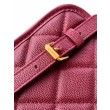 Zaino Chanel 25B Clover Series Vintage AS5715 Pelle di vitello granata Rosso