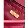 Zaino Chanel 25B Clover Series Vintage AS5715 Pelle di vitello granata Rosso