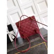 Zaino Chanel 25B Clover Series Vintage AS5715 Pelle di vitello granata Rosso