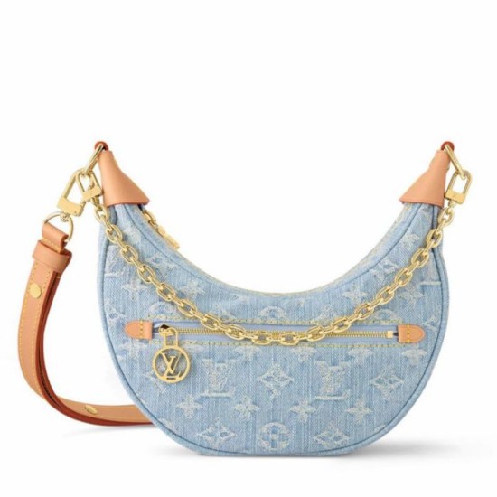 Borse Replica Alta Qualità LV Loop Blu Monogram Denim M24846