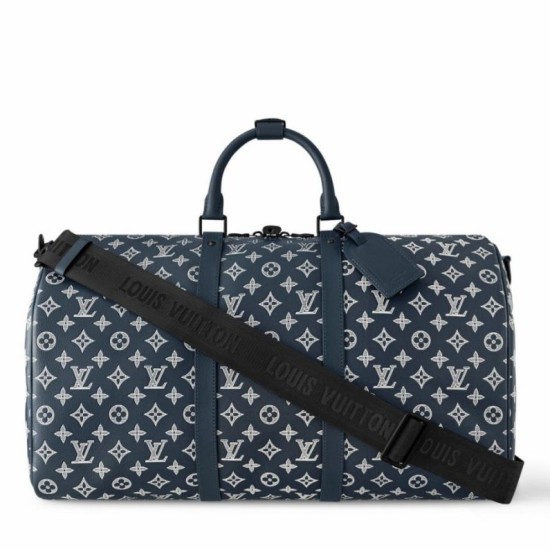 LV Keepall Bandouliere 50 Borse Firmate Replica Monogram Shadow M24953
