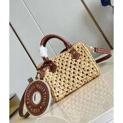 LV Nano Speedy Bora Pari all'originale replica Raffia Naturale M83525