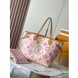 LV Neverfull MM Borsa Monogram Tiles Tela M25317