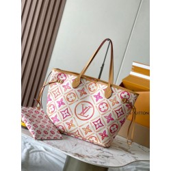 LV Neverfull MM Borsa Monogram Tiles Tela M25317