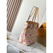 LV Neverfull MM Borsa Monogram Tiles Tela M25317