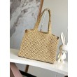 LV OnTheGo MM Borsa Raffia Naturale M24723