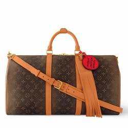 Borsa Louis Vuitton Keepall Bandouliere 50 Tela Monogram Dust M11541