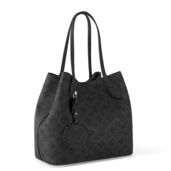Replica Perfette Borsa Louis Vuitton Blossom MM nera Mahina M21851 imitazioni