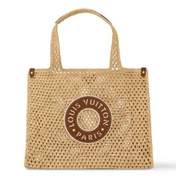 Replica Perfette LV OnTheGo MM Borsa Raffia Naturale M24723 imitazioni